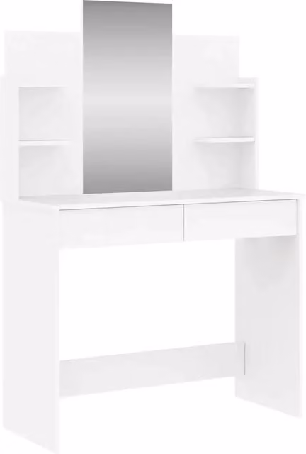 Toeletta moderna con specchio bianco L: 96 cm, P: 39 cm, H: 142 cm – 1