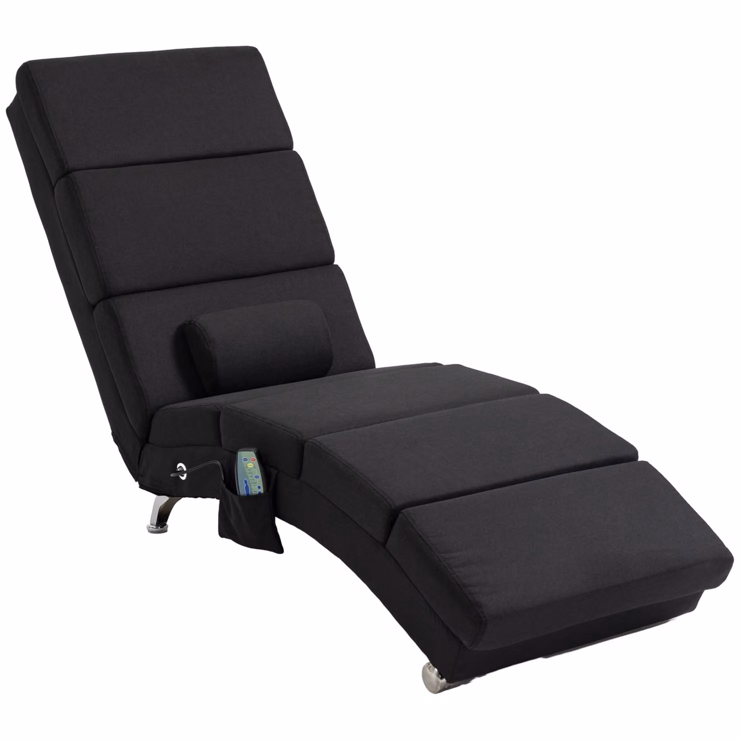 Poltrona massaggiante HOMCOM, poltrona reclinabile con telecomando, 56 x 168 x 84 cm, nero