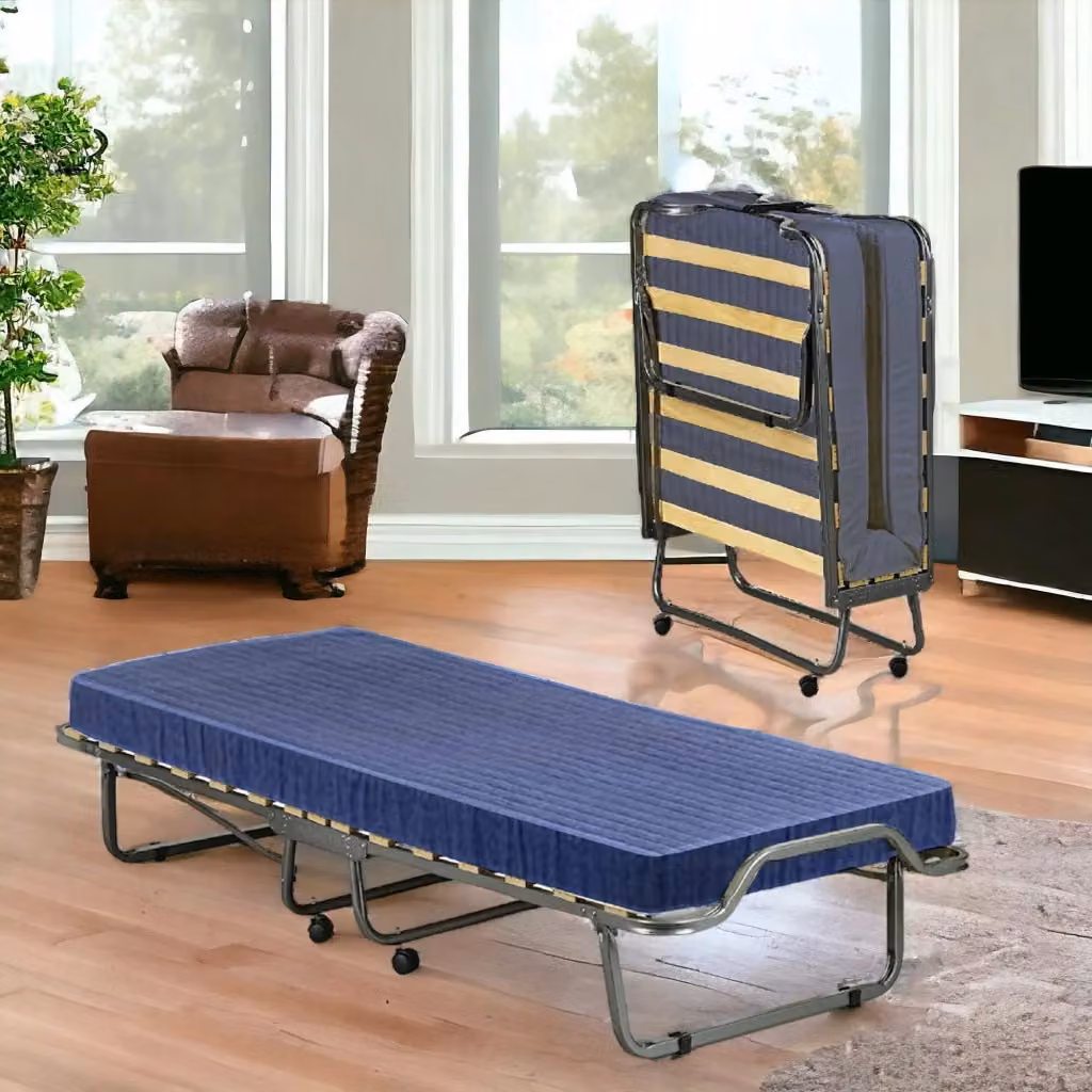 Letto pieghevole salvaspazio Citrino TALAMO ITALIA con rete a doghe e materasso incluso, L/P/H: 80 x 200 x 40 cm – 2