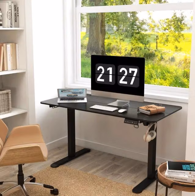 Scrivania elettrica sit-stand 140x70 cm nera