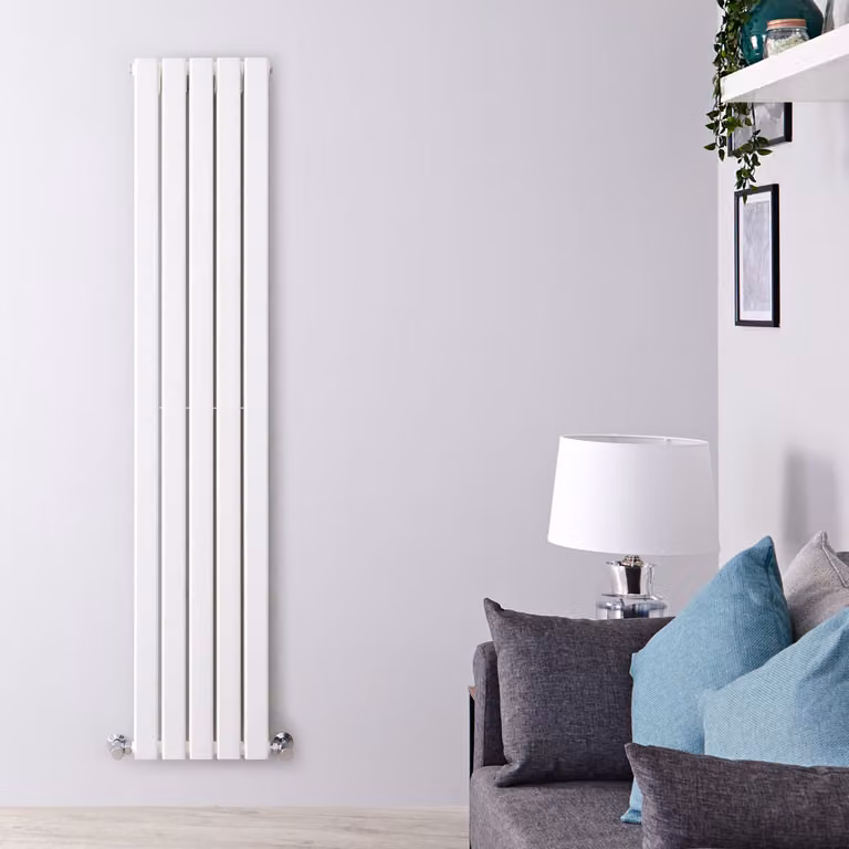 Radiatore Verticale Doppio Design Bianco 1600x350mm 870W - Alta Resa - Stile Moderno - Delta