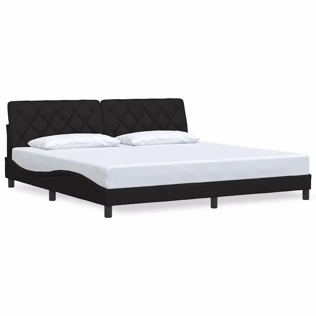 Giroletto vidaXL in tessuto nero con struttura rigida L/P/H: 200 x 200 x 30 cm – 2