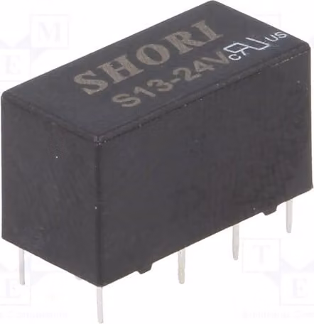 1 relè: elettromagnetico, 0,5A/125VAC. Bobina: 12VDC. Mini S13-12V-2C, elettrico