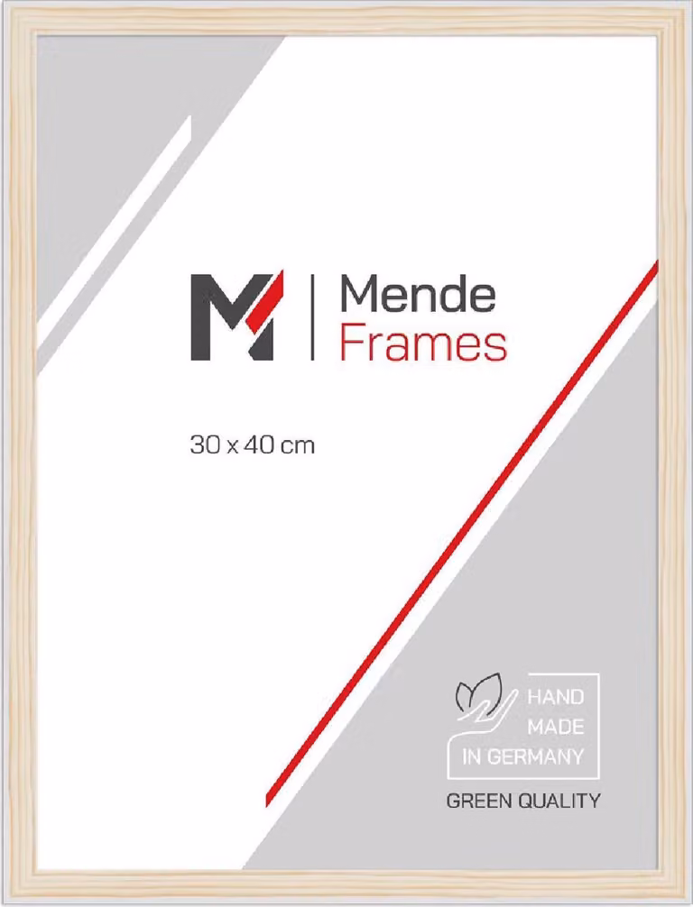 Cornice in legno MendeFrames H080, naturale, 40x50 cm, con vetro acrilico