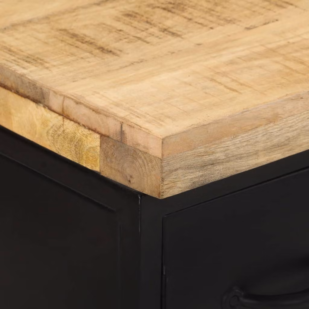 vidaXL Credenza 50x35x75 cm Legno di mango grezzo