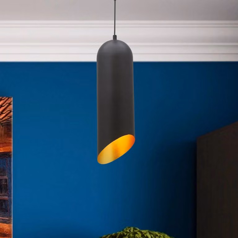 Lampada a sospensione Kerina ROYALTECH, dimmerabile, Nero, Soggiorno / Sala da pranzo, Metallo, Moderno, Lampada a sospensione
