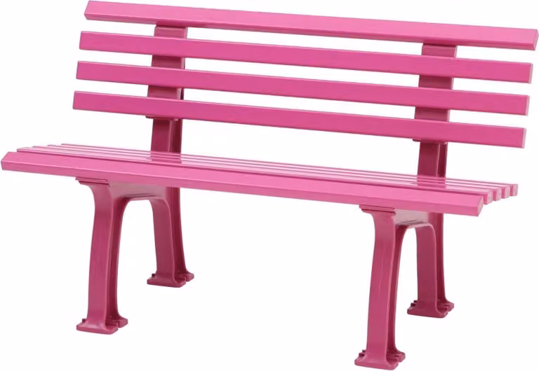 Panchina da giardino Antigua | 2 posti | lilla | HxLxP 74x120x54cm | plastica resistente agli agenti atmosferici e ai raggi UV | panchina da parco Panchina da esterno giardino balcone terrazza