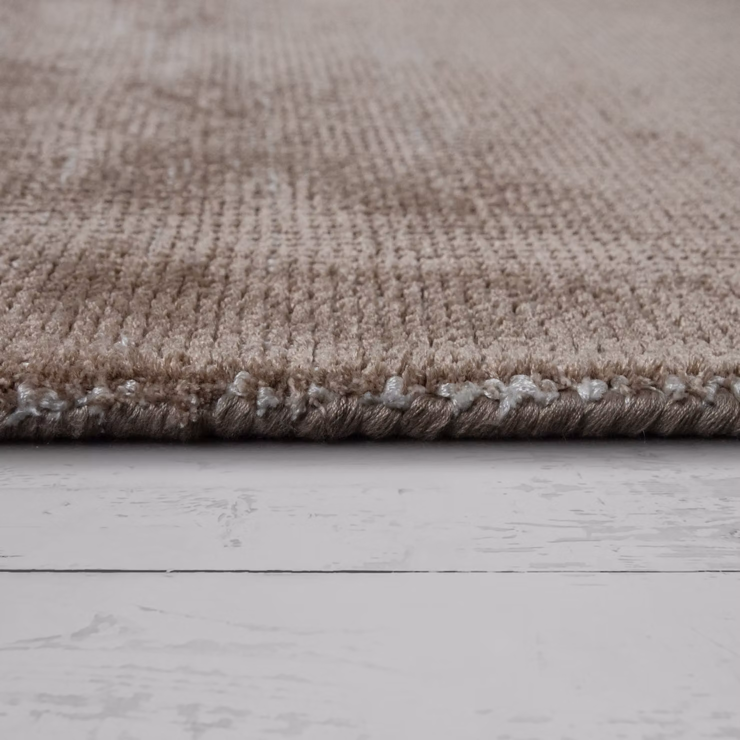 Tappeto Colleen beige rotondo in viscosa diametro: 160 cm – 2