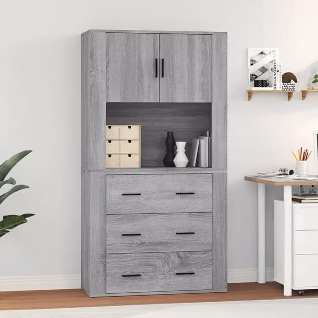 Credenza Grigio Sonoma in Legno Multistrato 3185389