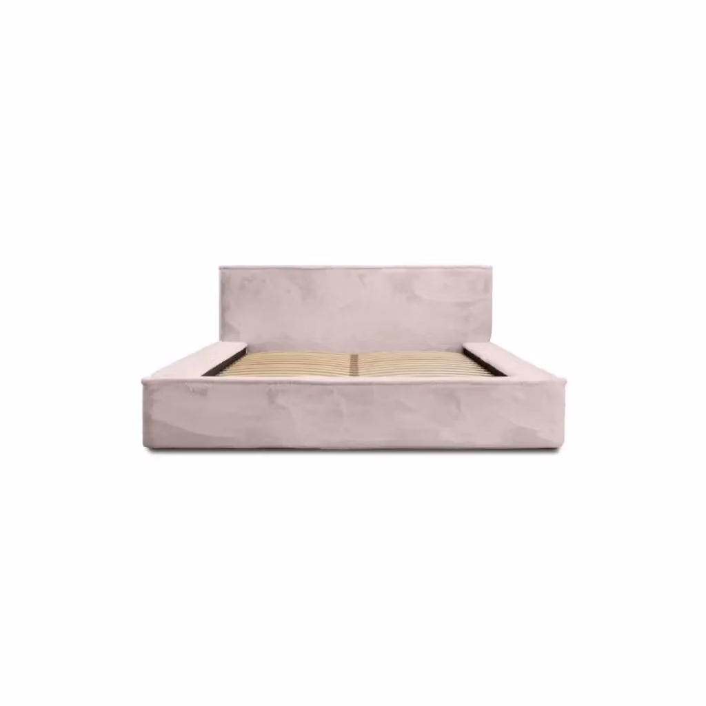 Letto contenitore ORLANE Meublorama Rosa, L/P/H: 140 x 200 x 86 cm, con rete sollevabile e rivestimento in velluto – 2