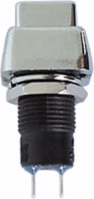 Interruttore a pulsante Off-On Argento