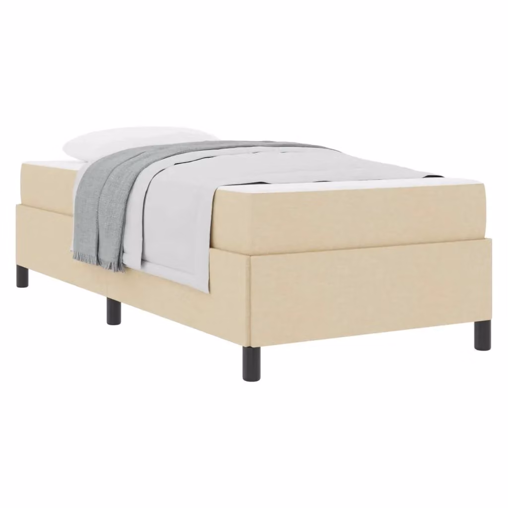 Letto a molle moderno vidaXL in tessuto beige L: 90 cm, P: 200 cm – 2