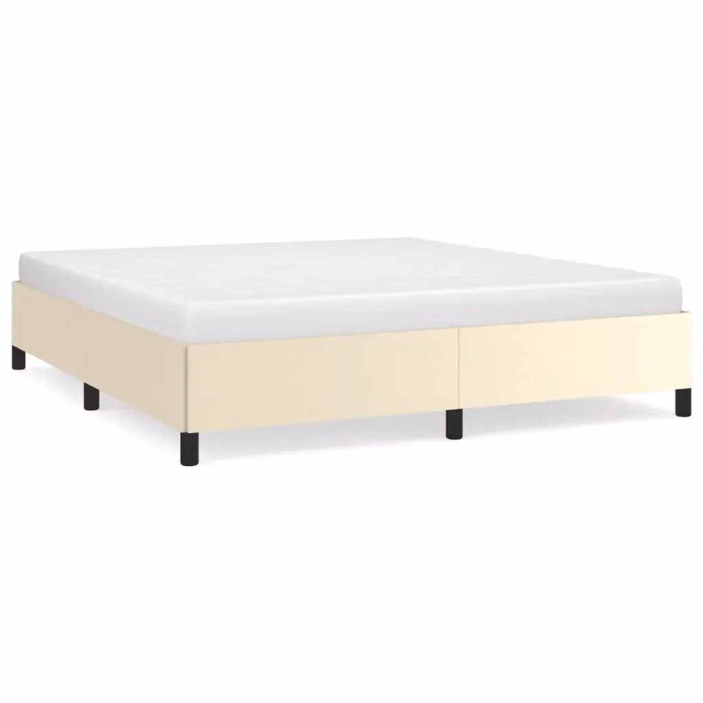 Letto imbottito vidaXL in similpelle beige L: 180 cm, P: 200 cm, H: 140 cm – 2