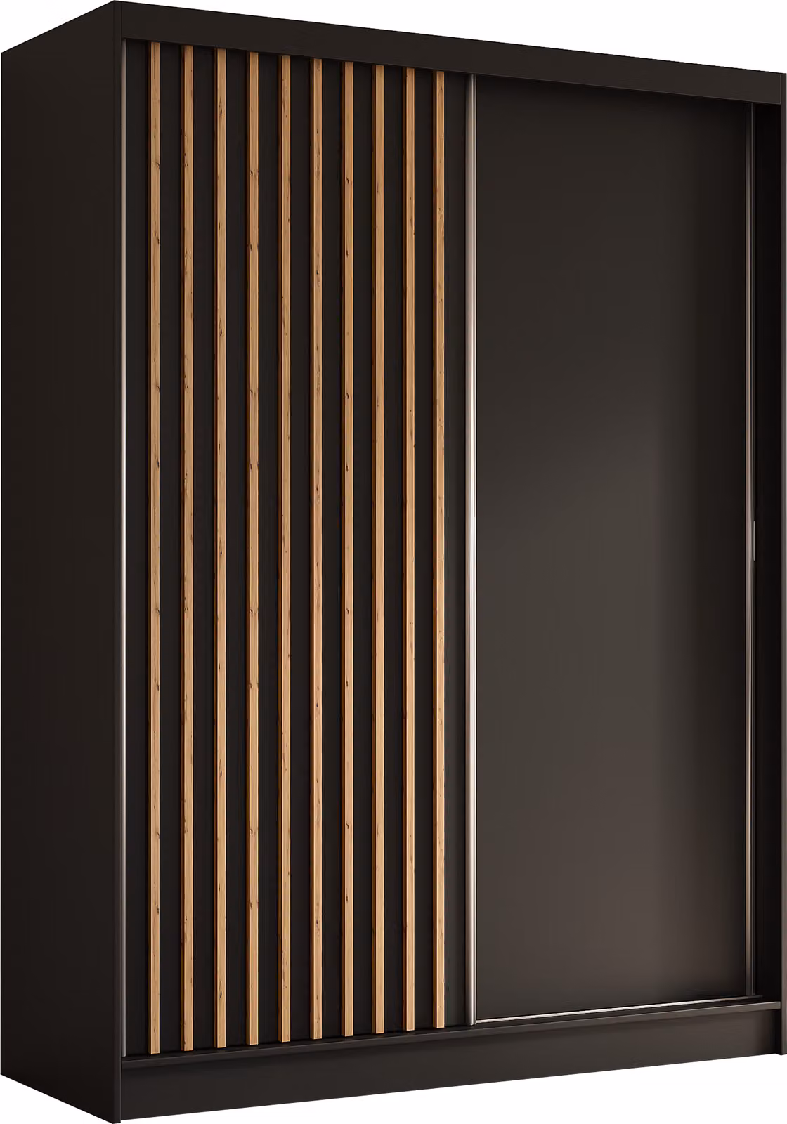 AX LIVING Armadio Cabinio 160 cm ad ante scorrevoli nero/Artisan
