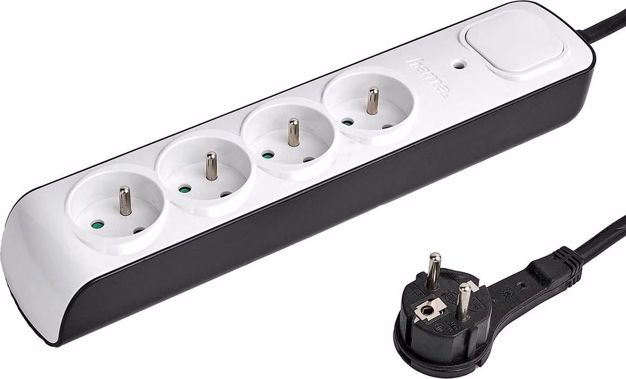 Hama Premium 4 prese di corrente 1.5M - Bianco