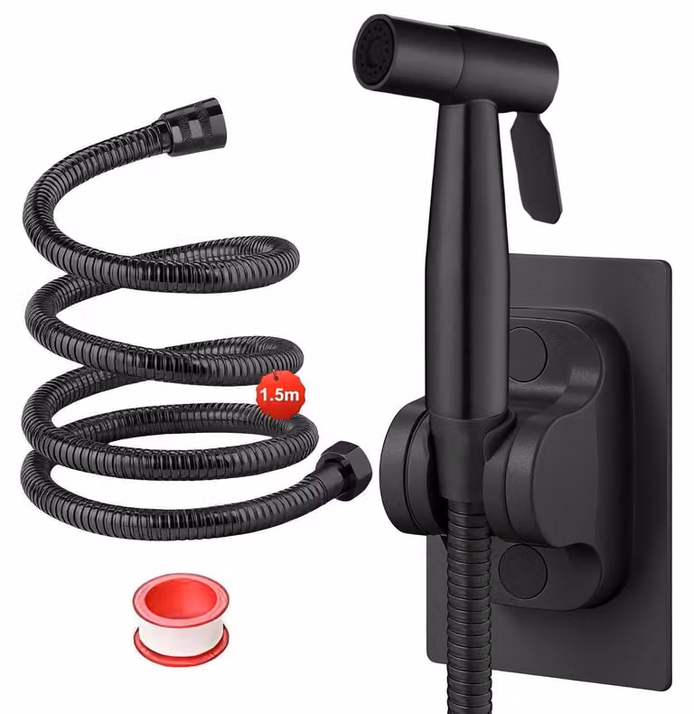 Set doccia manuale in acciaio inossidabile, lunghezza 1,5 metri, completo di soffione e supporto