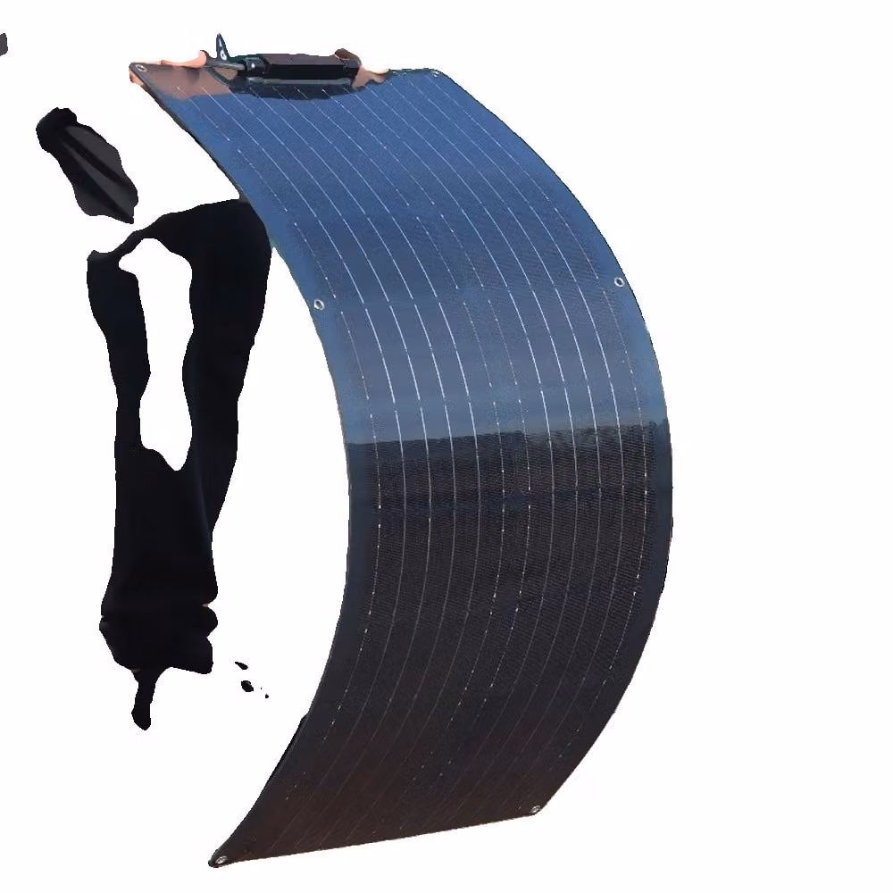 Pannello solare flessibile, potenza 80w, design impermeabile, efficienza monocristallina, 80w nero 820x370mm