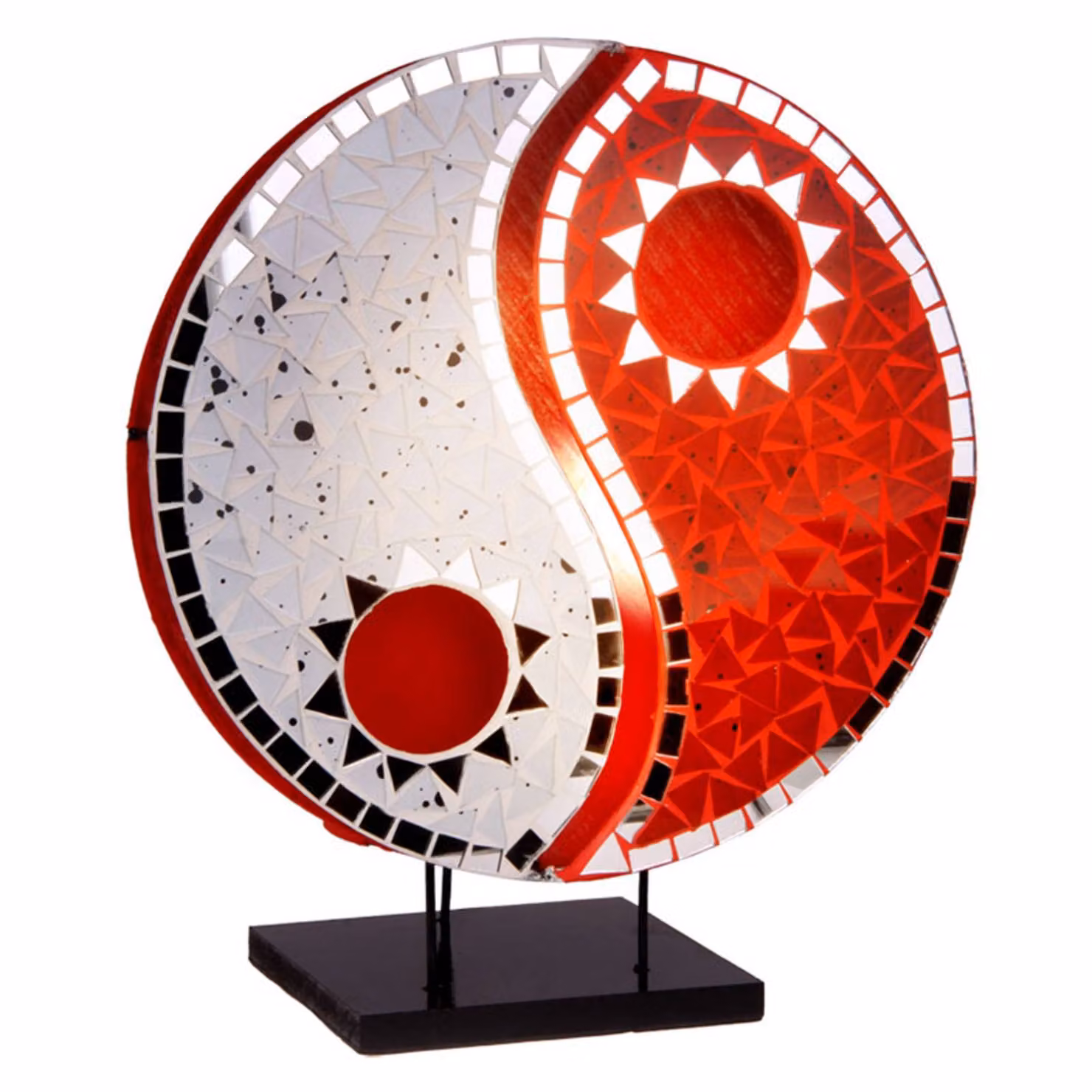 Woru Lampada da tavolo Ying Yang, Rosso, Soggiorno / Sala da pranzo, Metallo, Design, Lampada da tavolo