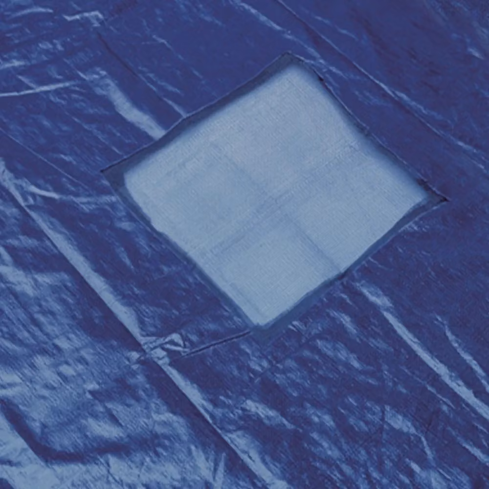 Telo telone impermeabile Ribimex blu con occhielli per piscina, L: 10 m x P: 6 m – 2