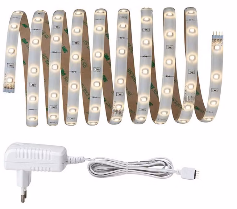 Paulmann Function YourLED, kit base, 3 metri, luce calda, 9,6W, 230/12V, 18VA, bianco, plastica