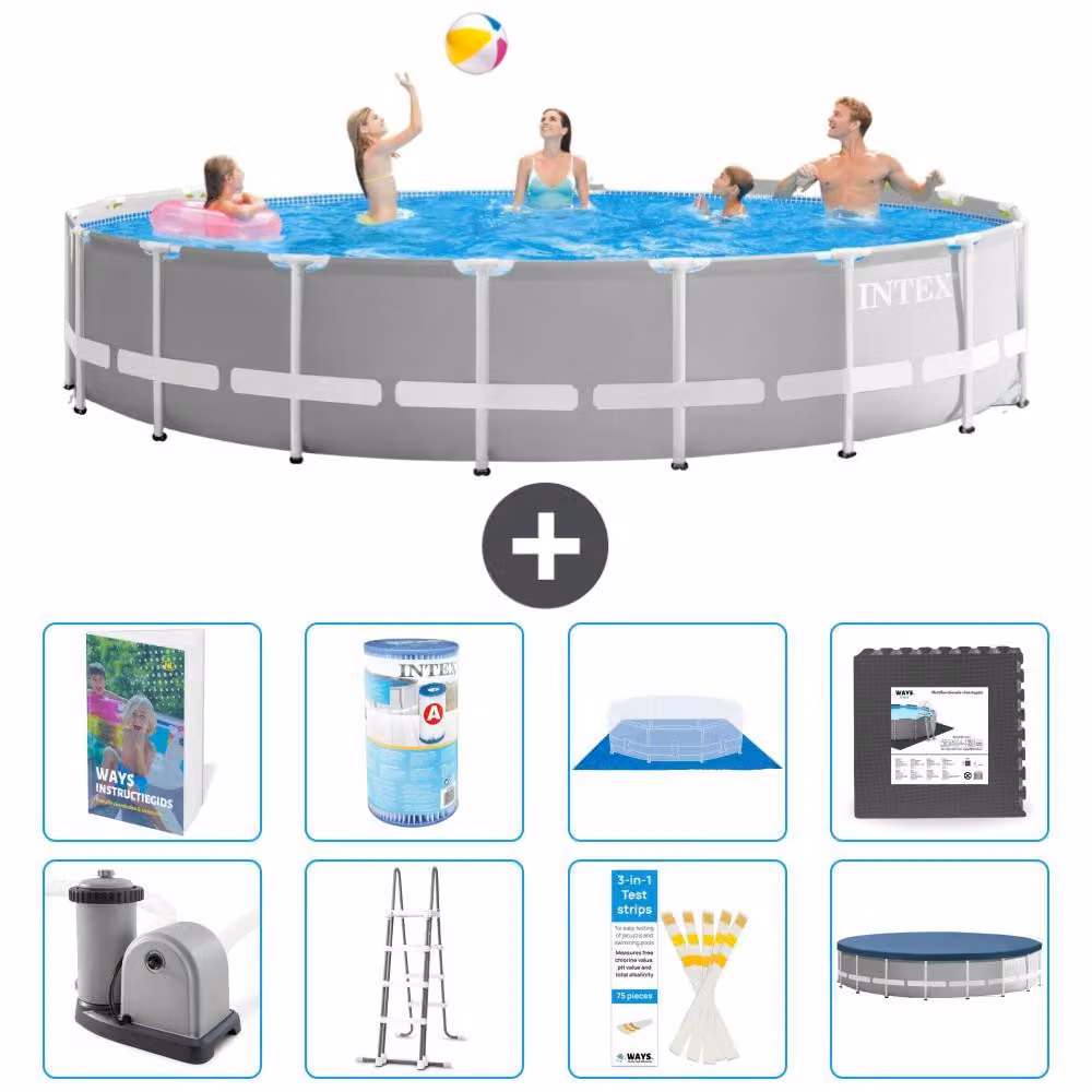Struttura per piscina a forma di prisma - 549x122 cm - composta da 7 elementi - modello S563