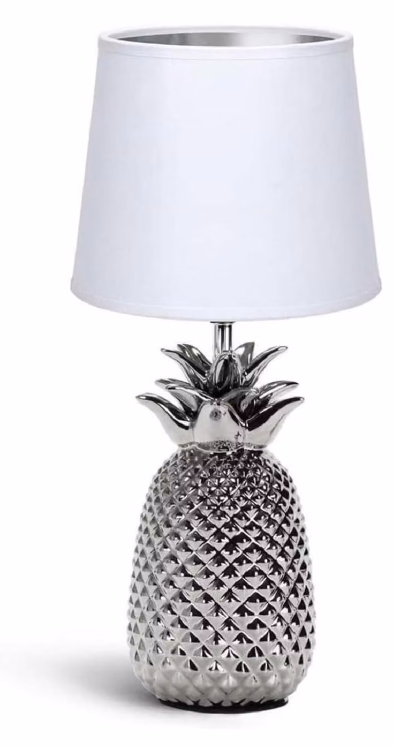 Lampada da tavolo Aigostar, lampada da comodino in Vetroceramica, lampada per tavolino, lampada decorativa, lampada da comodino, paralume in tessuto, attacco E14, design divertente