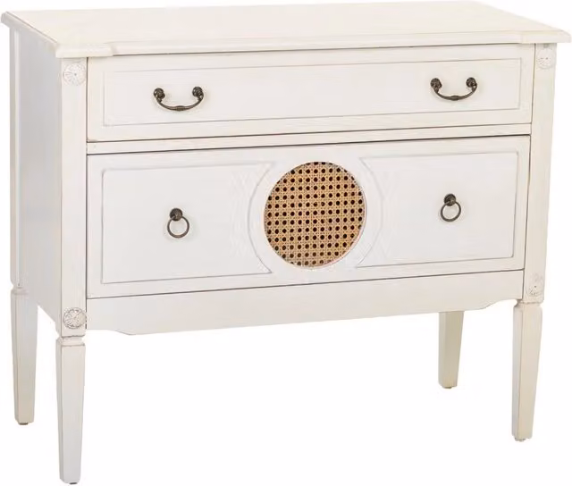 Cassettiera in legno bianco 88x38x72h