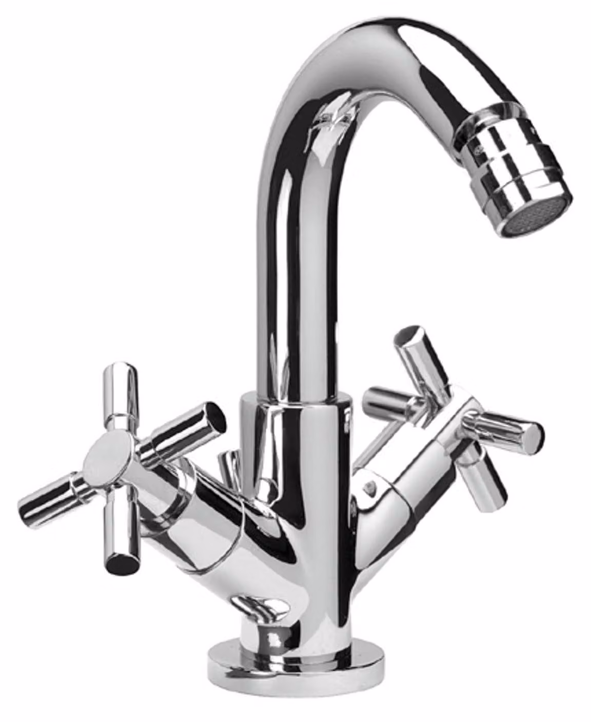 Miscelatore monocomando per bidet Herzbach STILO, con piletta di scarico, finitura cromata