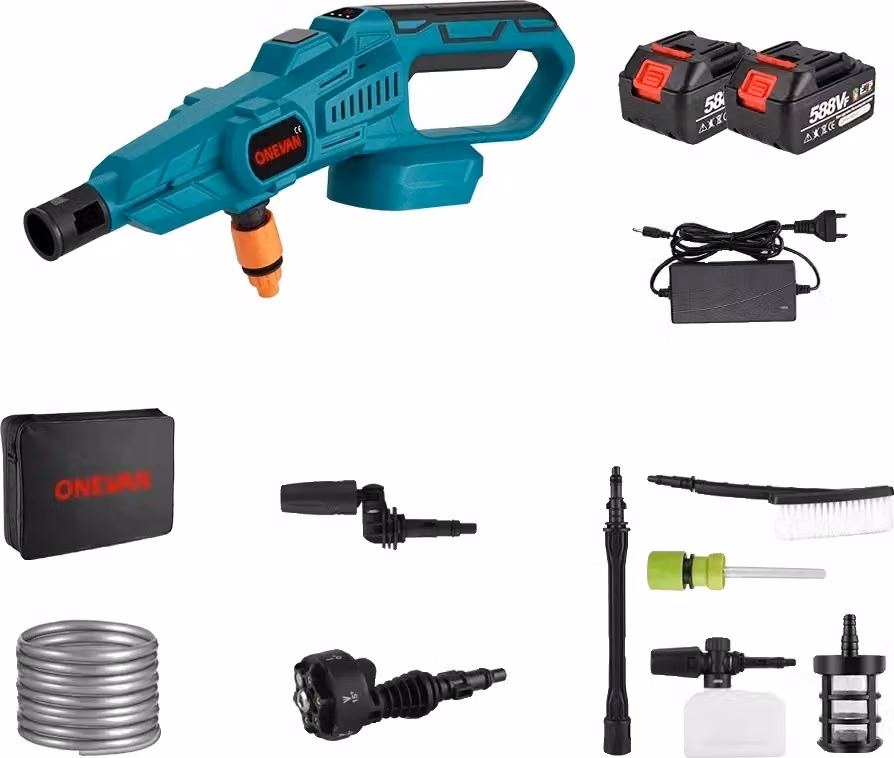 Idropulitrice, 200 BAR di pressione, 3500W di potenza, 2 batterie 1 caricatore UE
