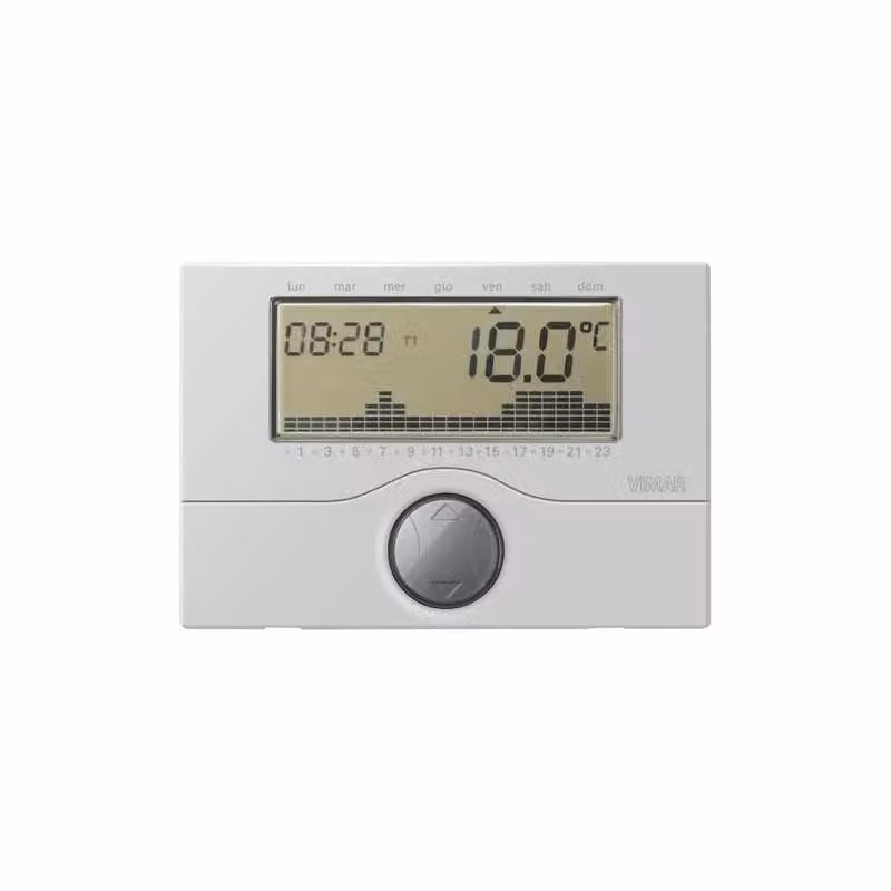 Cronotermostato a batteria da parete Vimar Silver e White – 2