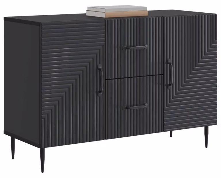 Credenza Nero 89 x 34,5 x 60 cm Legno ingegnerizzato