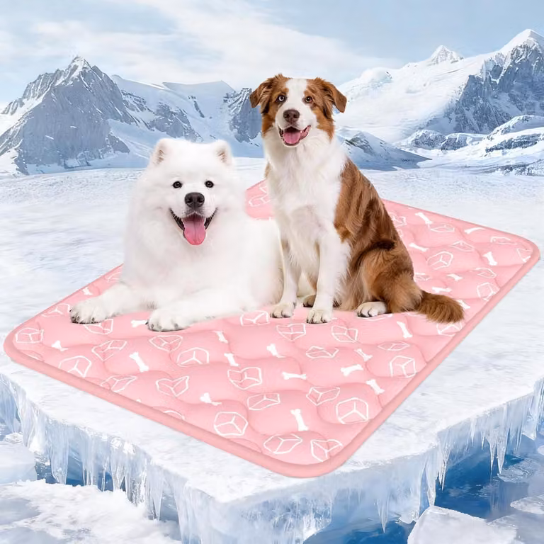 Tappetino refrigerante per cani, tessuto Arc-Chill, 150x102 cm, rosa, spessore 2 cm