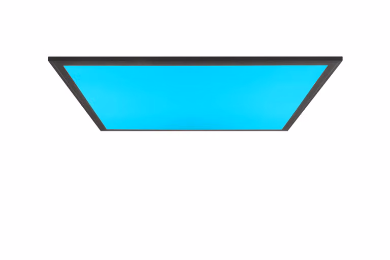 BRILLANTE plafoniera a LED nera dimmerabile ABIE | 60x60cm | 40 W | con illuminazione RGB | 2700-6200 Kelvin | metallo/plastica