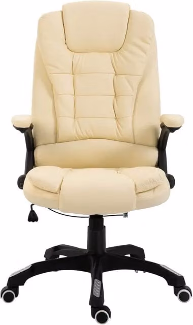 Sedia da Ufficio | Sedia da Gaming Crema in Similpelle