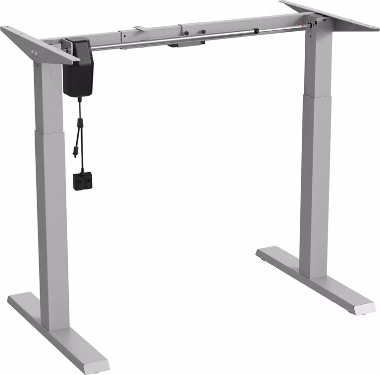 Scrivania Sit-stand Telaio Scrivania regolabile elettricamente in altezza altezza massima 123 cm Pannello tattile Scrivania per ufficio fino a 70 kg senza piano d'appoggio Grigio