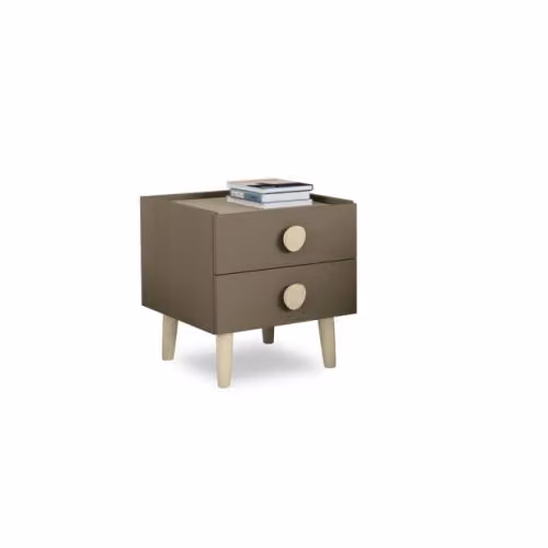Moderno comodino in legno Brick