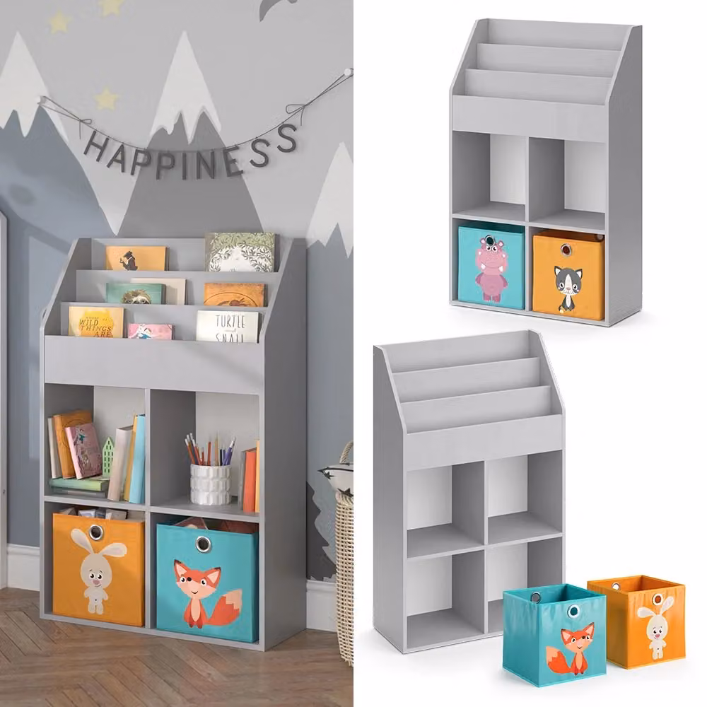 Libreria per bambini Vicco Luigi Grigio L: 72 cm, H: 114.2 cm, P: 31.2 cm – 2