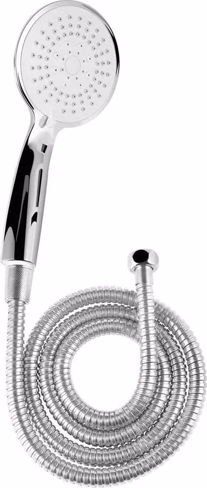CORNAT Soffione doccia con tubo flessibile Carballo, cromo/bianco, 5 ugelli