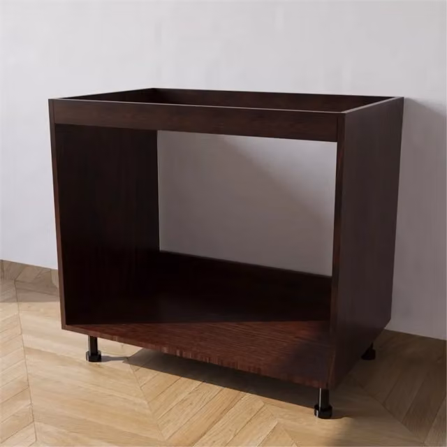 Base lavello Calandrelli in legno MDF color Wengè senza ante, L 90 x P 55,5 x H 72 cm