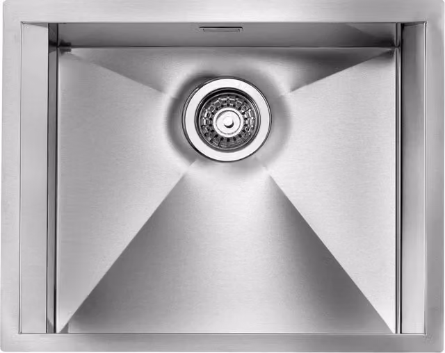 Lavello FOCUS 3" 1 vasca ACCIAIO INOX INCASSO SOTTOTOP 57X45 prof 19 015212.X0.01.2018
