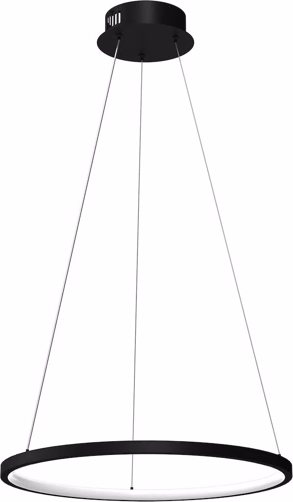 Lampada a sospensione LED HOOP bianco e nero 27W, luce bianca neutra 1350 lm, metallo, dimensioni: 100x50x50 cm, IP20, Milagro