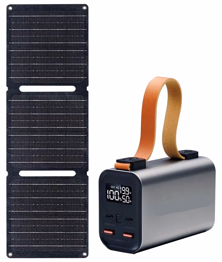 Centralina di alimentazione – con pannello solare da 21W – Generatore solare – Generatore di corrente – 100W