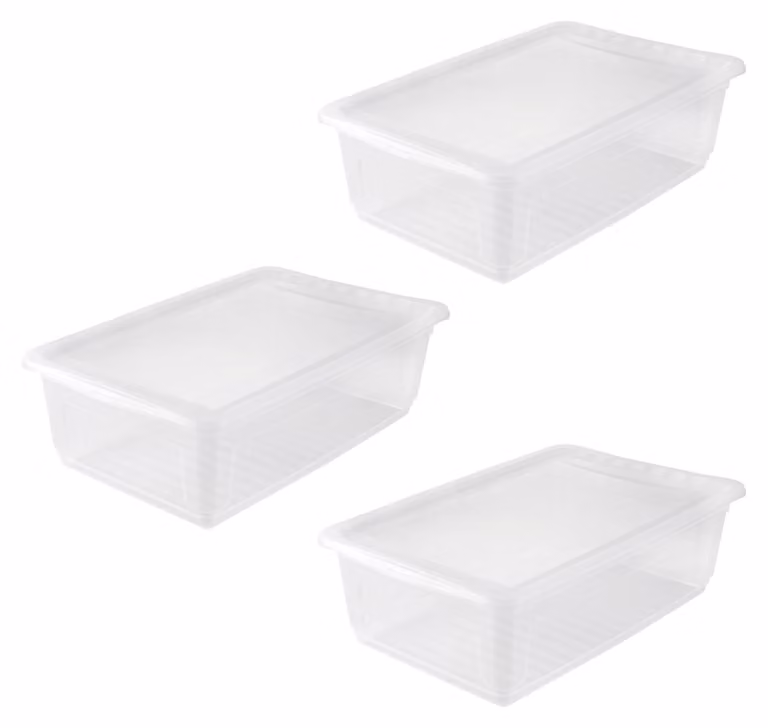 Contenitore portaoggetti keeeper bea, con sistema Air Control, dimensioni 59 x 39 x 18 cm, capacità 30 litri, colore trasparente