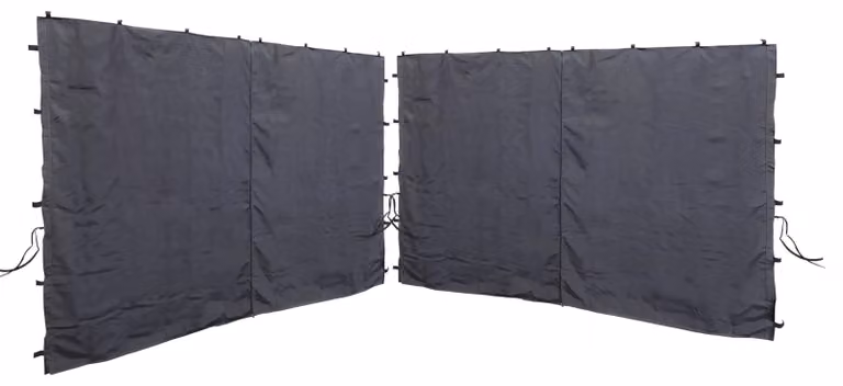Set di 2 pannelli laterali con cerniera per tenda da giardino 3x3 metri, colore antracite