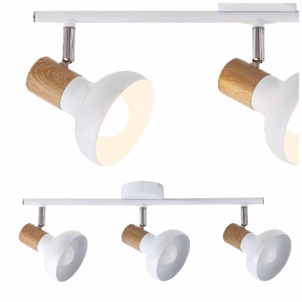 Rabalux 5945 Faretto da soffitto a 3 punti luce Holly, E14, bianco, stile scandinavo
