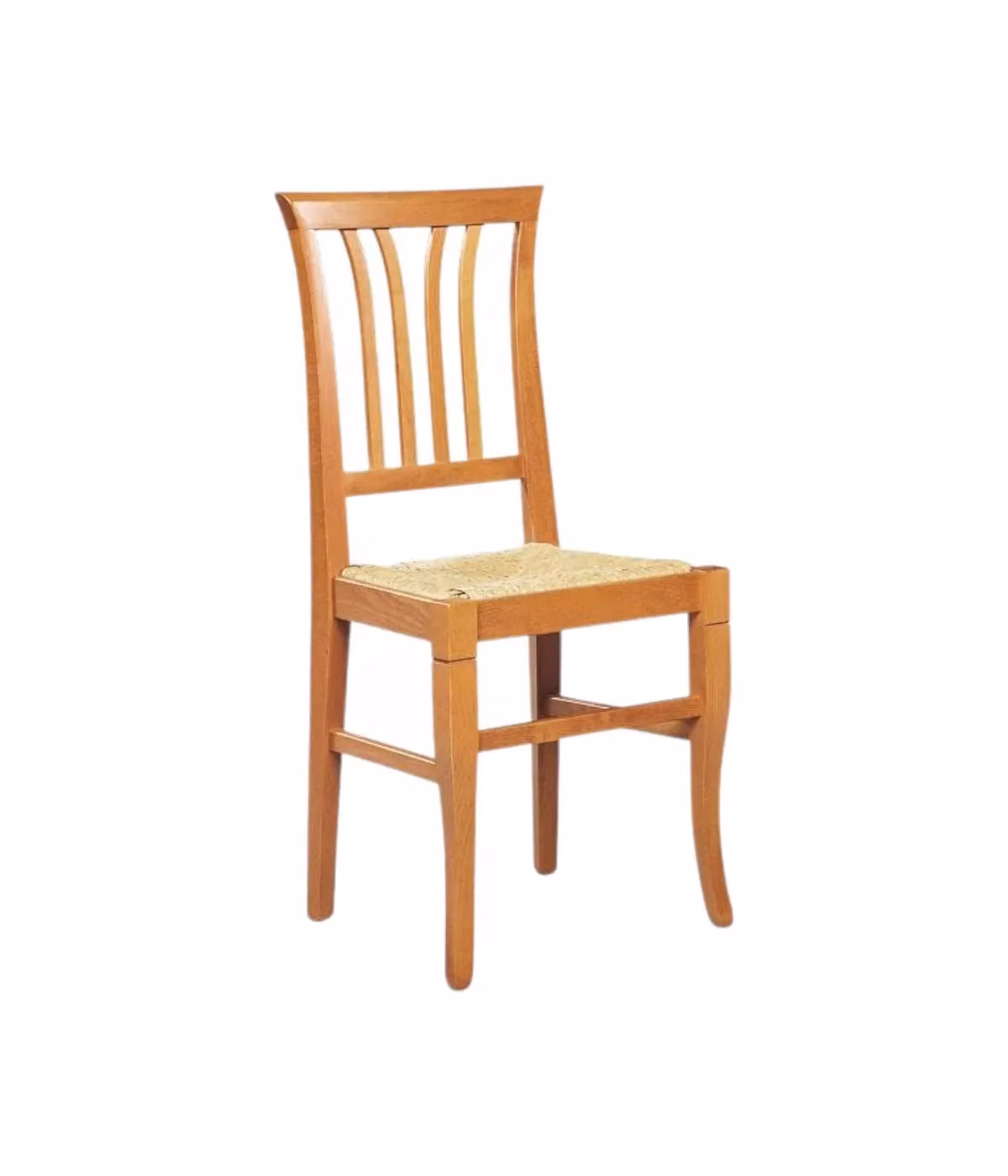 Set di 2 sedie classiche Mobili 2G in legno di faggio color marrone con seduta in paglia L: 44 cm, P: 42 cm, H: 96 cm
