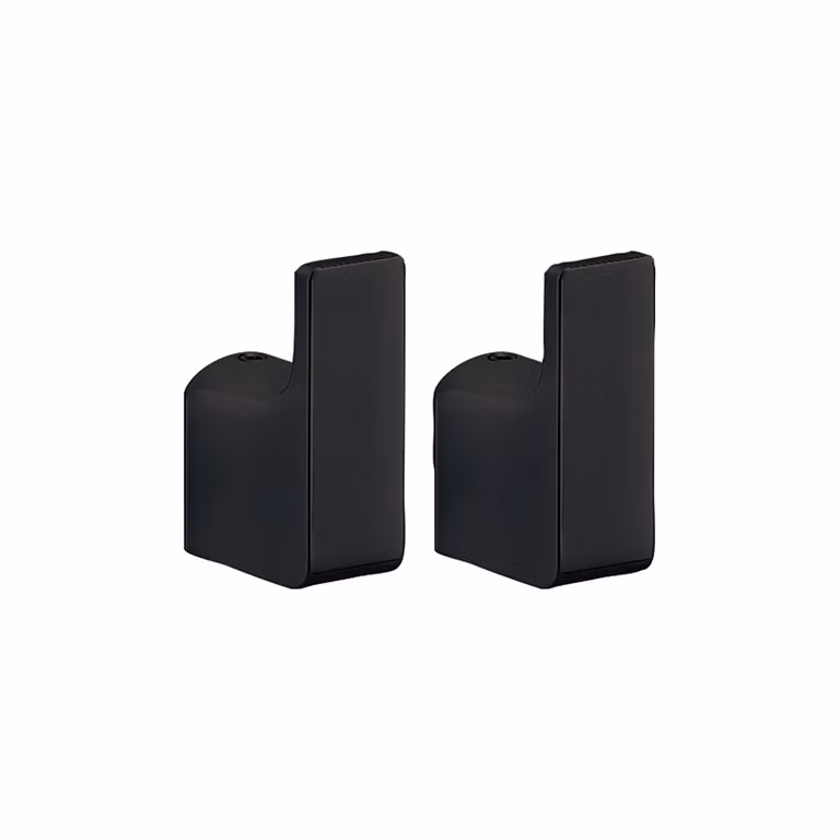 2 Appendiabiti da muro in ottone e Cromall PI27 Gedy serie PIRENEI Nero Opaco