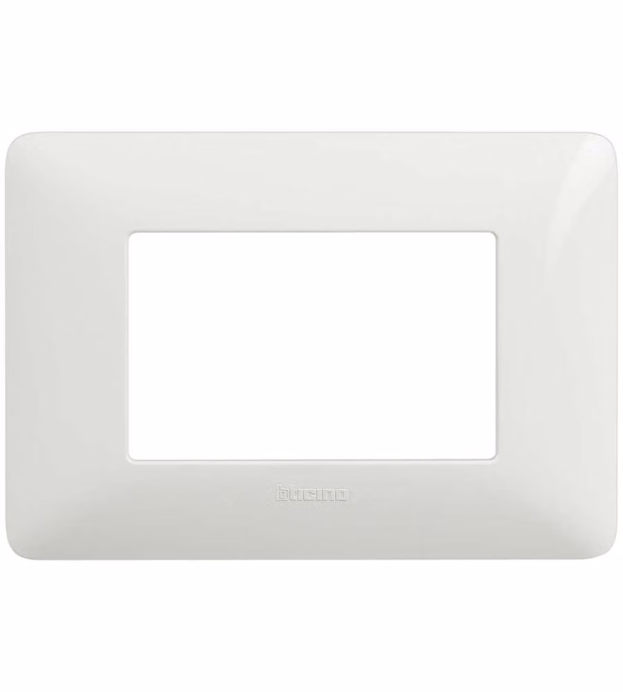 Bticino Placca per Interruttori Matix 3 Moduli - Bianca - 8x12 cm