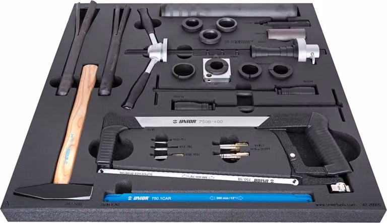 Set di attrezzi Unior SOS telaio + forcella 15 pezzi, SET2-2600C