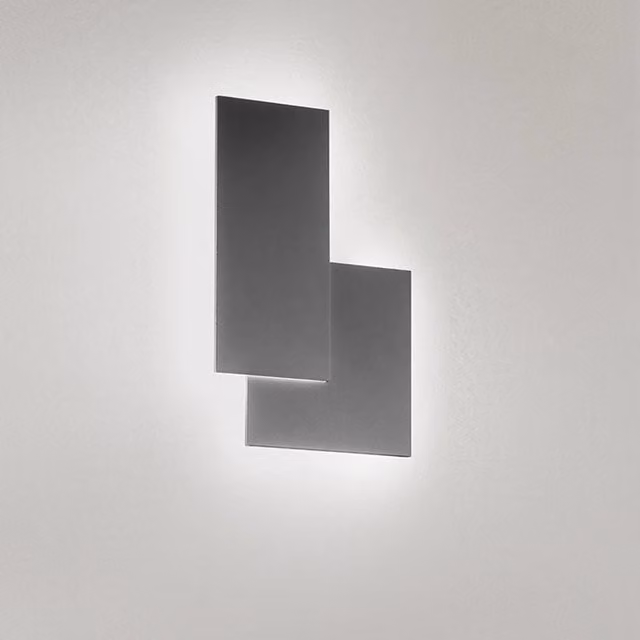 Applique Moderna Perenz Illumina Quantic in Alluminio Grigio con LED da 23W e Luce Calda 3000K – 1